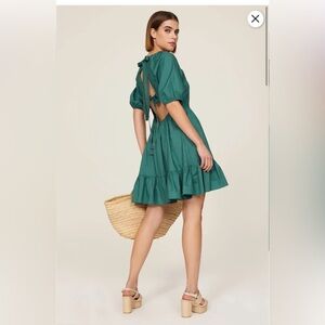 Peter Som Collective - Green Puff Sleeve Dress size 6